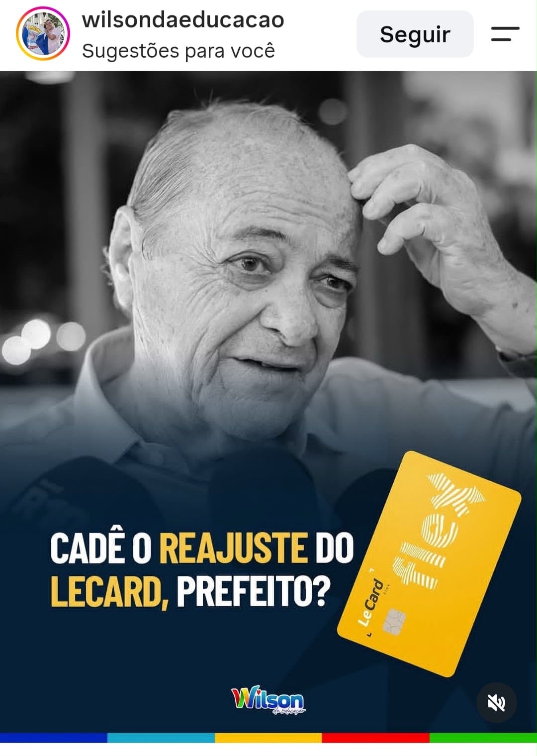 Silvio, servidores cobram o reajuste do cartão Lecard