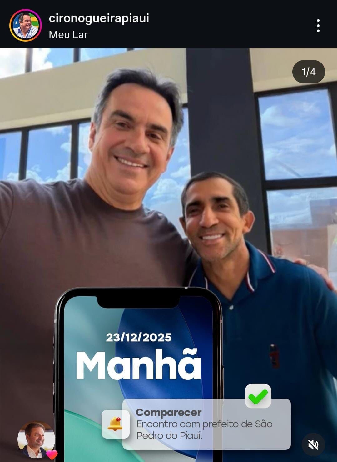 Ciro, o prefeito e… cadê o avião? A foto foi editada