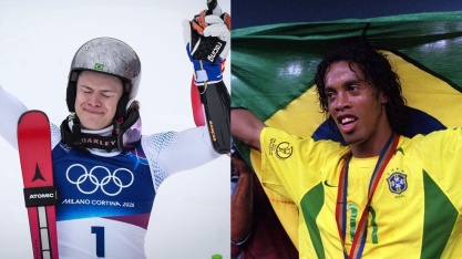 Lucas Pinheiro Braathen e Ronaldinho Gaúcho