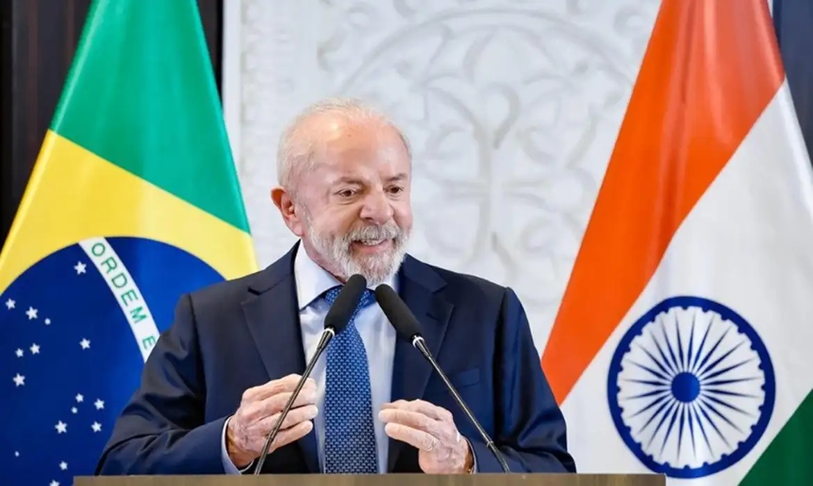 Lula em coletiva na Índia