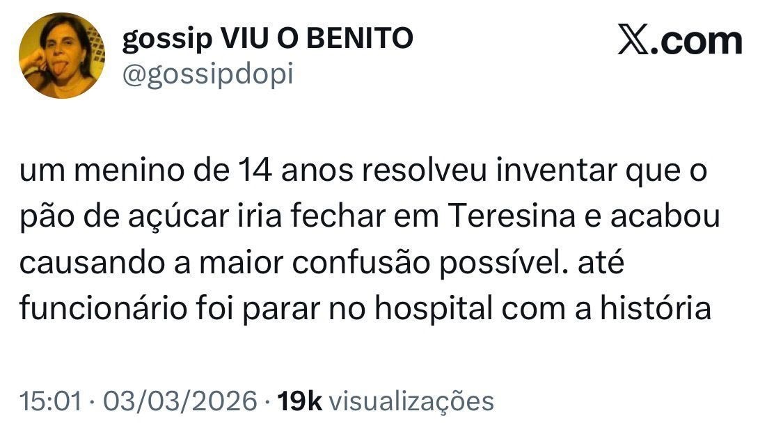 A traquinagem do garoto anunciando a saida das lojaa do Pão de Acucar
