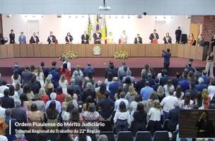 Cerimônia de Entrega das Medalhas Ordem Piauiense do Mérito Judiciário do TRT da 22ª Região (Foto: Reprodução)