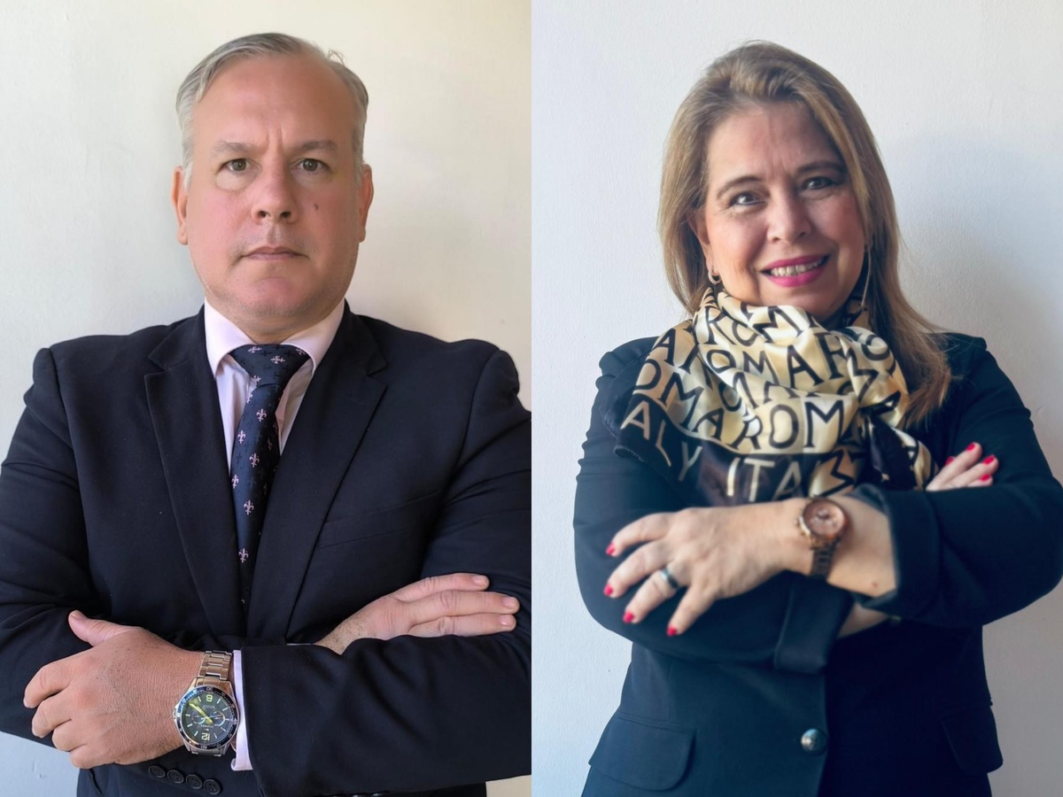 Jurista Roberto Carlos Alzueta Gosling e ex-parlamentar paraguaia Mirtha Elizabeth Palácios