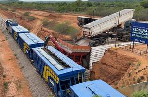 Novo carregamento de trilhos acelera obras da Transnordestina e reforça logística no Nordeste. (Foto: Divulgação/MIDR)