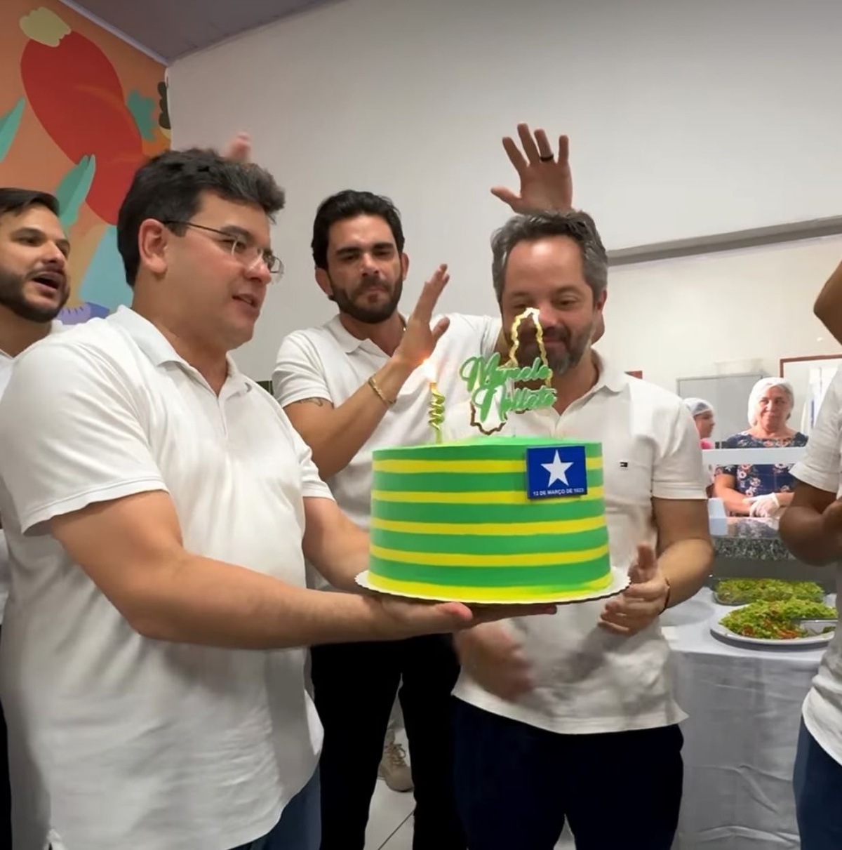 O bolo piauiense. Aniversario de Noleto.