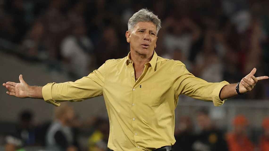 Renato Gaúcho durante Fluminense x Cruzeiro pelo Brasileirão