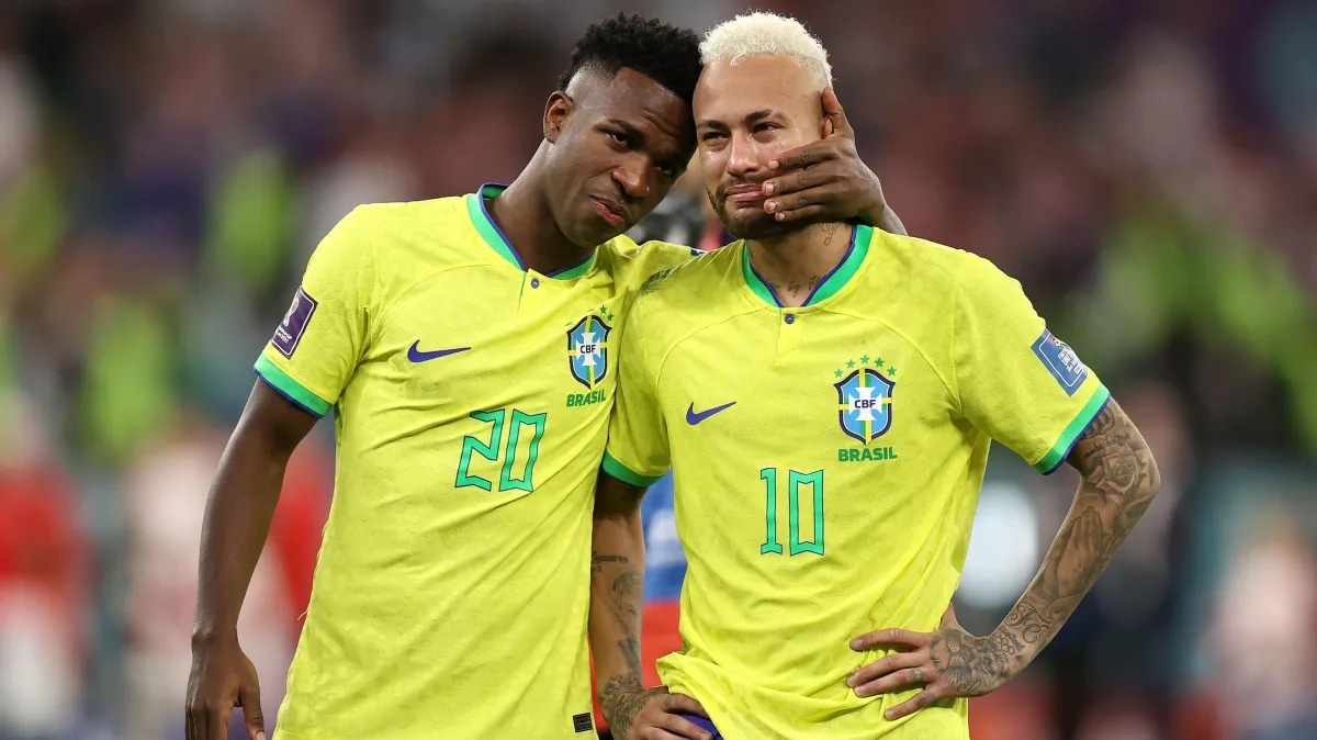 Vinicius Júnior e Neymar na Copa do Mundo de 2022