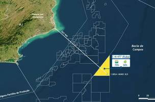 Área no pré-sal da Bacia de Campos onde Petrobras identificou hidrocarbonetos (Foto: Arte/Petrobras)