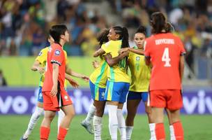 Brasil comemora gols sobre a Coreia do Sul (Foto: CBF)