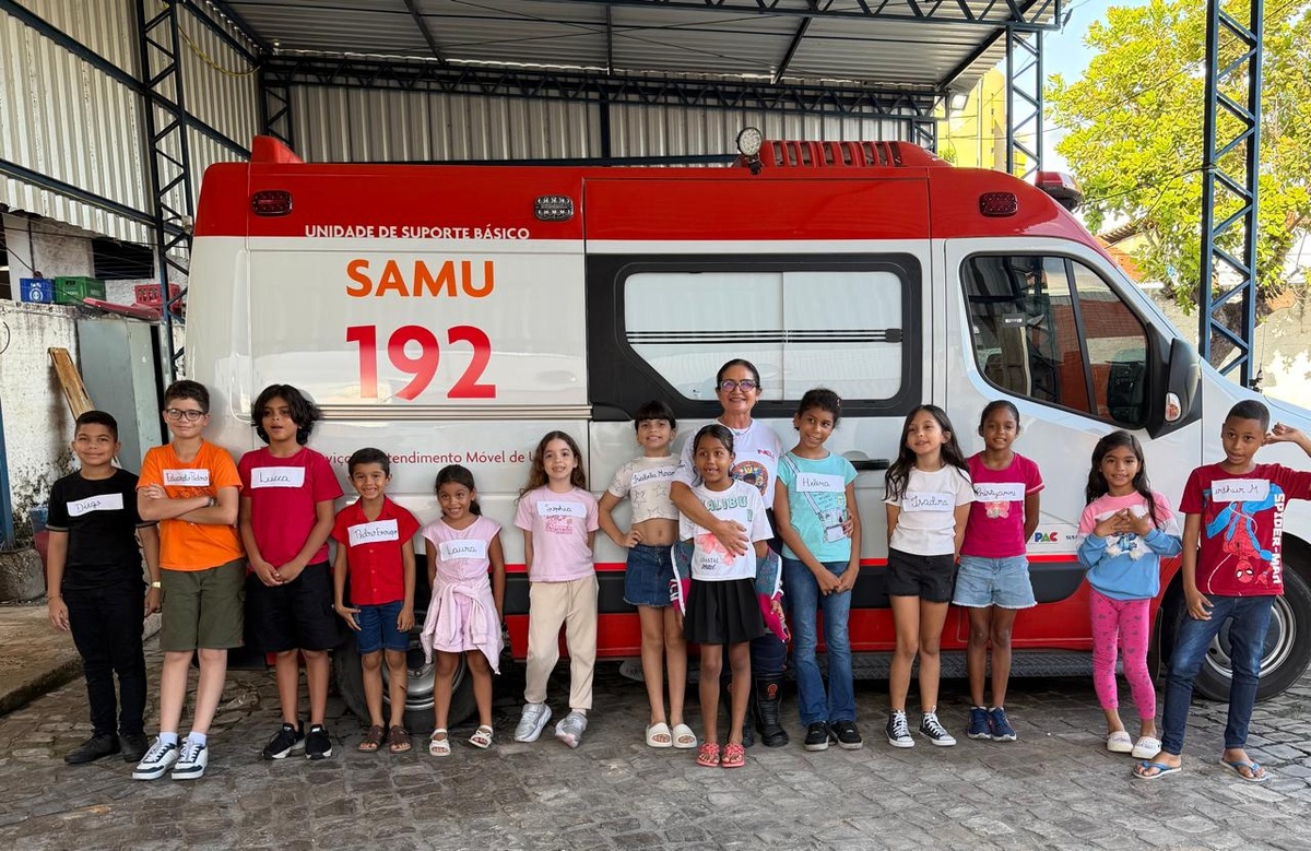 Crianças participam de aulas de primeiros socorros no projeto Samuzinho em Teresina