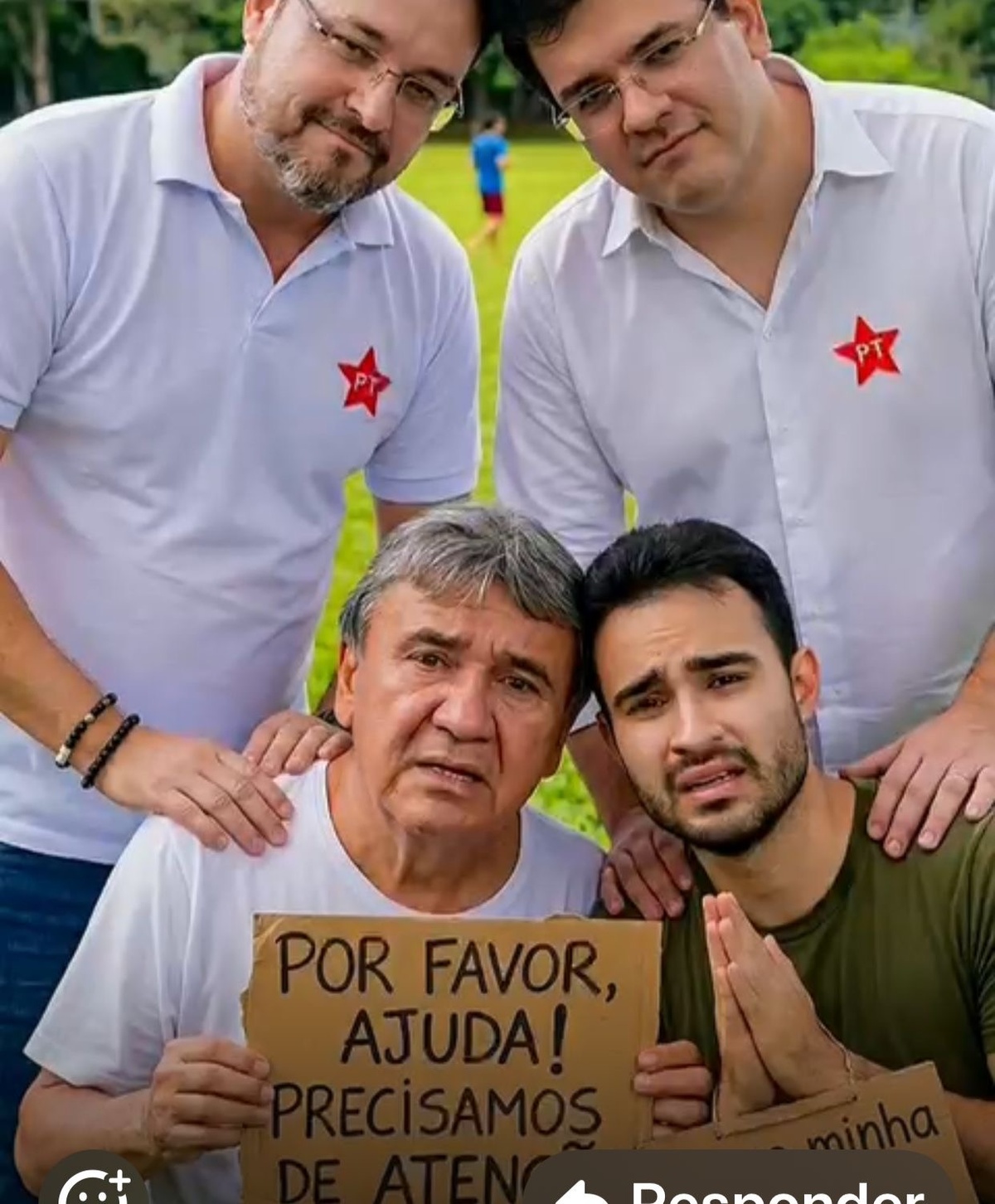 Ja virou meme a tentativa de Wellington emplacar o filho deputado estadual. Mas dizem que quem quer é a mãe, Rejane. O índio está só obedecendo ordem dela