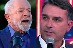 Lula e Flávio Bolsonaro (Foto: (Reprodução / YouTube))