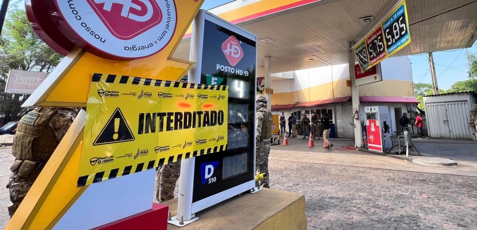 Posto interditado na Operação Carbono Oculto 86