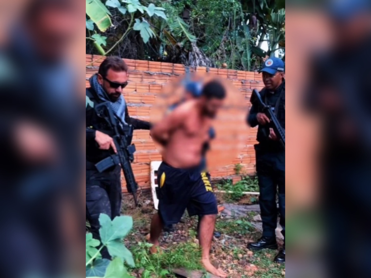 Suspeito foi capturado dentro de uma residência após ter invadido o imóvel