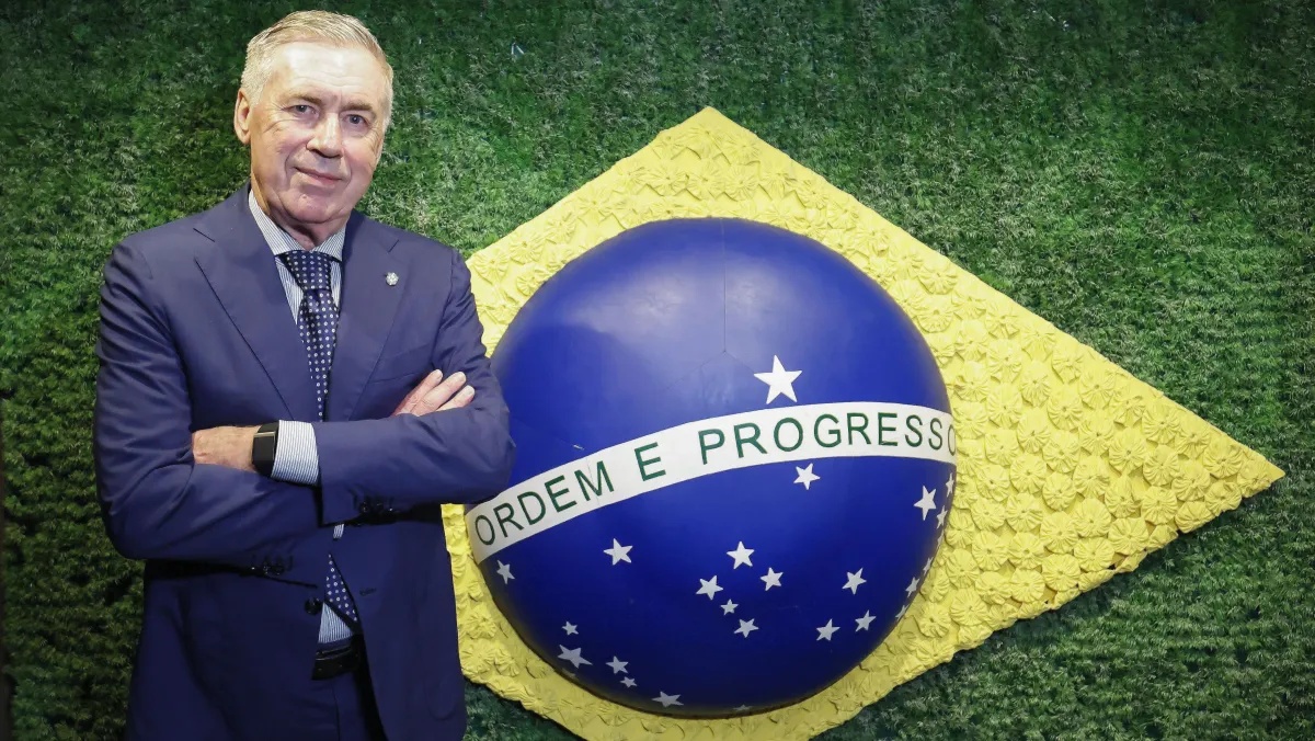Ancelotti terá vínculo com a Seleção Brasileira até a Copa de 2030.