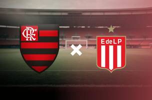 Flamengo x Estudiantes (Foto: Editoria de Arte)