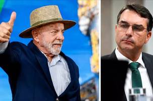 Lula e Flávio Bolsonaro (Foto: Ricardo Stuckert/PR I Andressa Anholete/Agência Senado ))