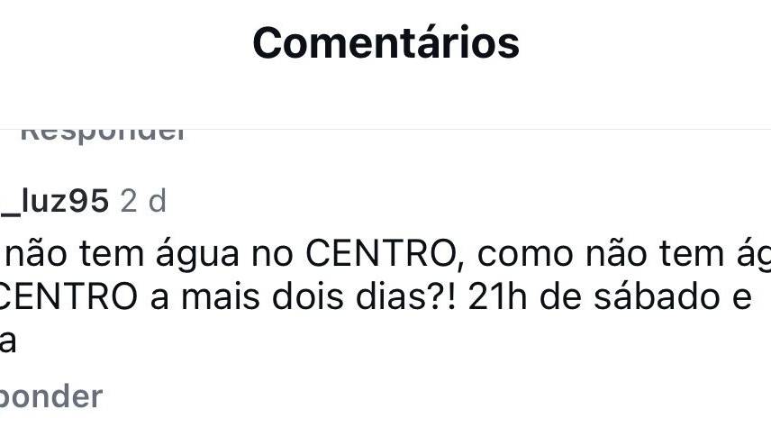 Reclamações dos moradores