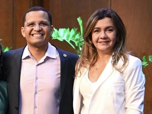 Secretário Ismael Silva com a Secretária Executiva Irene Lustosa.