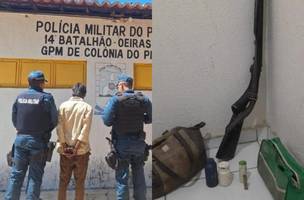 Suspeito foi preso após a mãe procurar a polícia e denunciar o filho (Foto: Divulgação/PM-PI)