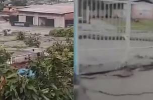 Após terremotos, chuva causa inundações na Venezuela (Foto: Reprodução)