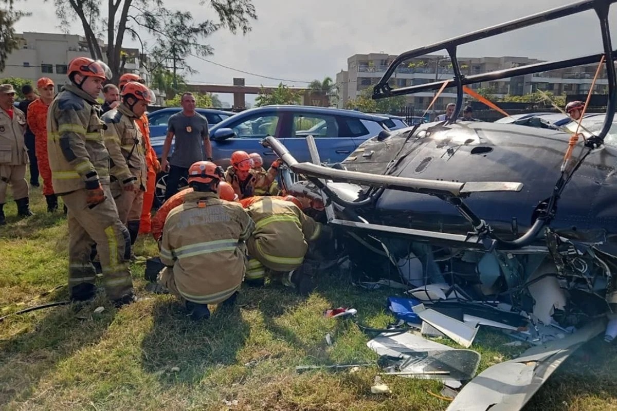 Colisão entre helicópteros deixou seis mortos no Rio de Janeiro