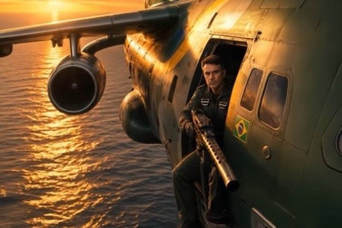 Flávio Bolsonaro usa inteligência artificial para promover vídeo em que se destaca como artilheiro contra barcos de facções criminosas