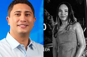 Glauberth Coelho e Andreza Santos estavam no veículo capotado (Foto: Reprodução)