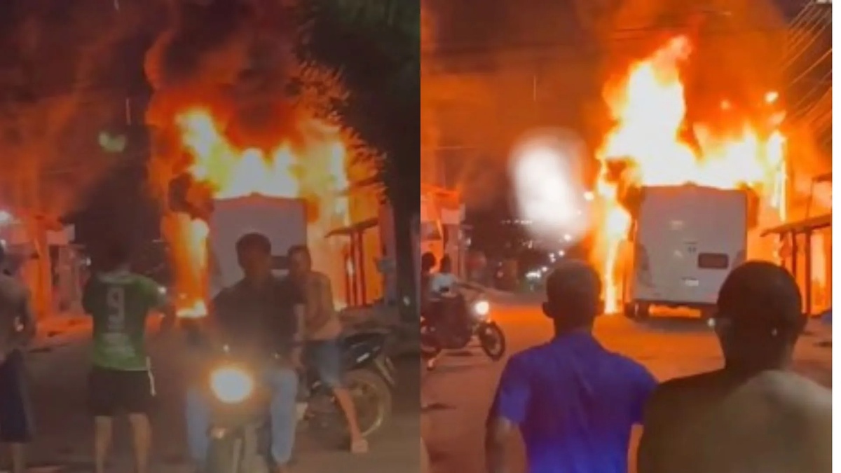 Incêndio mobilizou moradores da região para conter as chamas