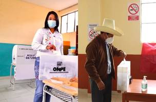 Keiko Fujimori e Pedro Castillo votam nas eleições peruanas (Foto: Divulgação)