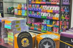 Operação conjunta retirou do mercado milhares de cigarros eletrônicos e produtos contrabandeados. (Foto: Anvisa)