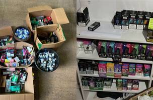 Operação da PF mira grupos suspeitos de abastecer mercado ilegal de cigarros e vapes. (Foto: Distribuição/Polícia Federal)
