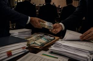 Para eles, não interessa qual rosto aparece. Basta que o $ caia certinho, nas datas certas. (Foto: Gerada por IA)