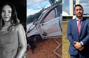 Professora morre após carro com prefeito capotar na BR-316, no Piauí; cinco feridos (Foto: Montagem/g1)