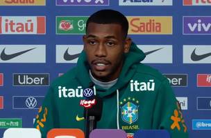 Rayan em coletiva da Seleção Brasileira (Foto: Reprodução)