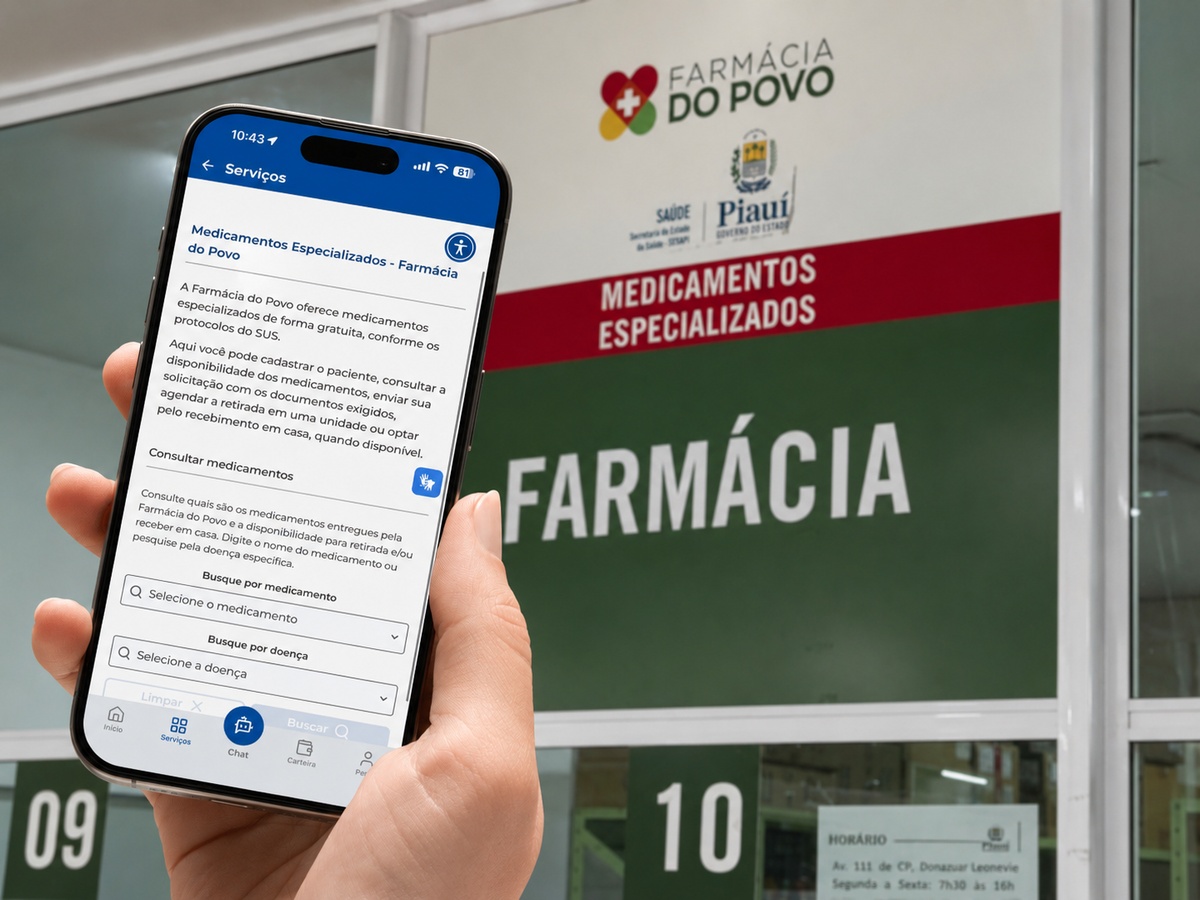 Serviço digital da Farmácia do Povo já atende mais de 57 mil pacientes no Piauí.