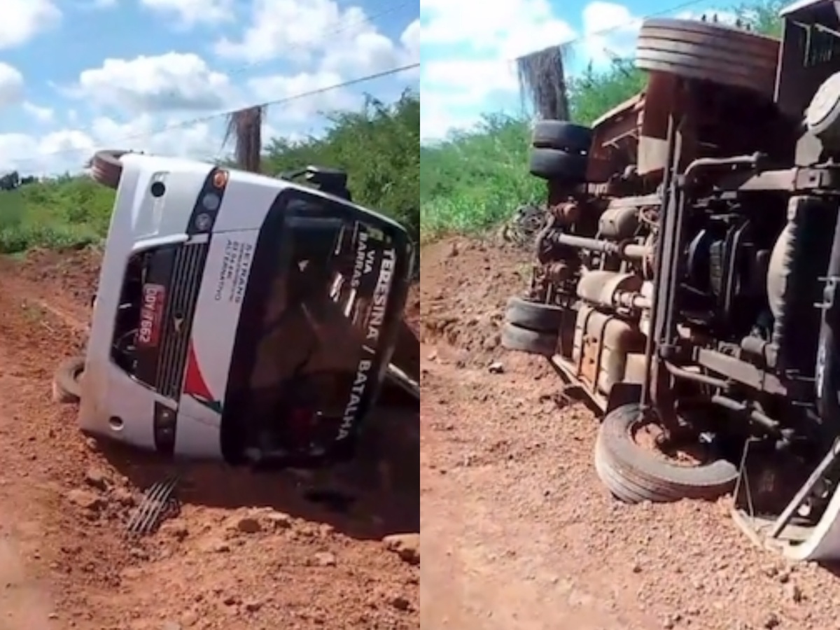 Van tombou com cerca de 15 passageiros