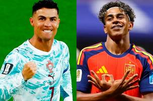 Cristiano Ronaldo e Lamine Yamal. (Foto: Reprodução)