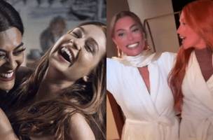 Eliza e Carolina? Marina Ruy Barbosa e Juliana Paes dançam ao som de "Totalmente Demais" (Foto: Pedro Curi/TV Globo/Marina Ruy Barbosa/TikTok)
