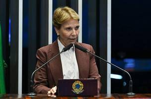 Em discurso, à tribuna, senadora Tereza Cristina (PP-MS). Foto: Jefferson Rudy/Agência Senado (Foto: Divulgação / InfoMoney)