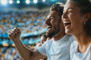 Fãs de futebol aplaudindo no estádio (Foto: Magnific)