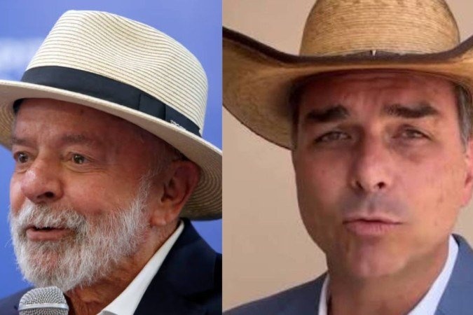 Lula e Flávio Bolsonaro