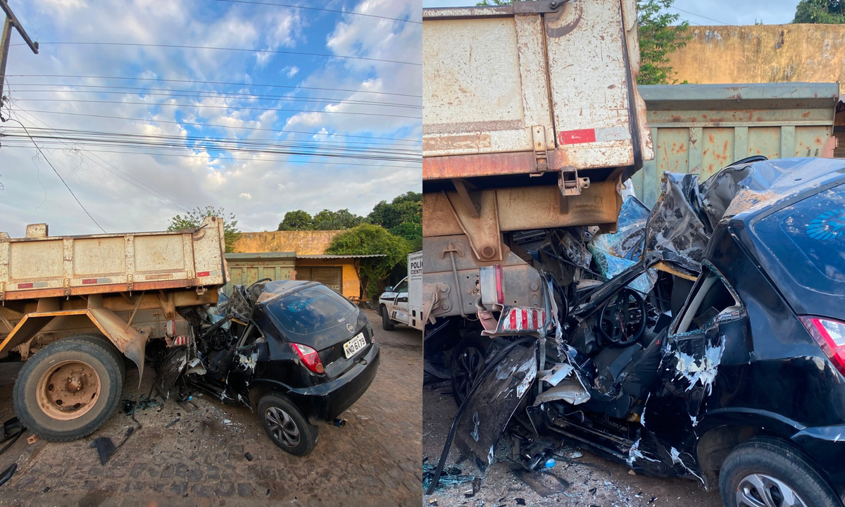 Motorista atingiu a caçamba que estava estacionada na BR 316, em Teresina