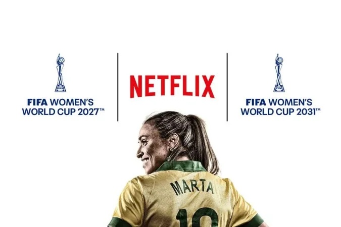 Netflix transmitirá as Copas do Mundo Femininas de 2027 e 2031 nos EUA e Canadá.