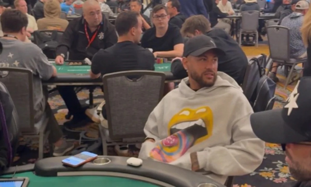 Neymar em torneio de poker nos EUA