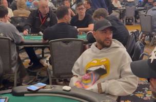Neymar em torneio de poker nos EUA (Foto: Reprodução)