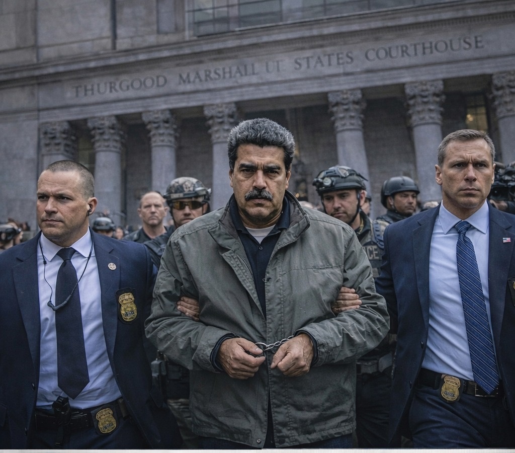Nicolás Maduro está preso nos Estados Unidos