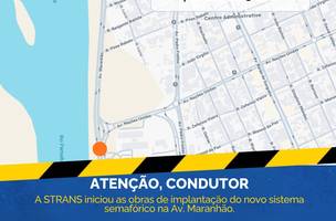 Obras da STRANS vão substituir rotatória por cruzamento semaforizado na Avenida Maranhão. (Foto: Reprodução)