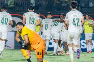 Palmeiras comemora gol contra o Vitória (Foto: Márcio José/AGIF)