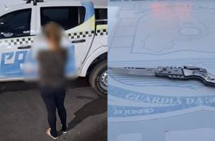 Suspeita portava um canivete durante a ação (Foto: Divulgação / Polícia Militar)